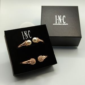 INC International Concepts Rose pearl hinge duo box bracelet  NWT